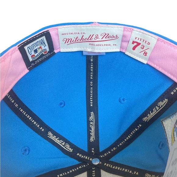 HOUSTON ASTROS x TOPPS Mitchell & Ness Cooperstown Collection Fitted Cap 7 3/8 - Picture 5 of 5